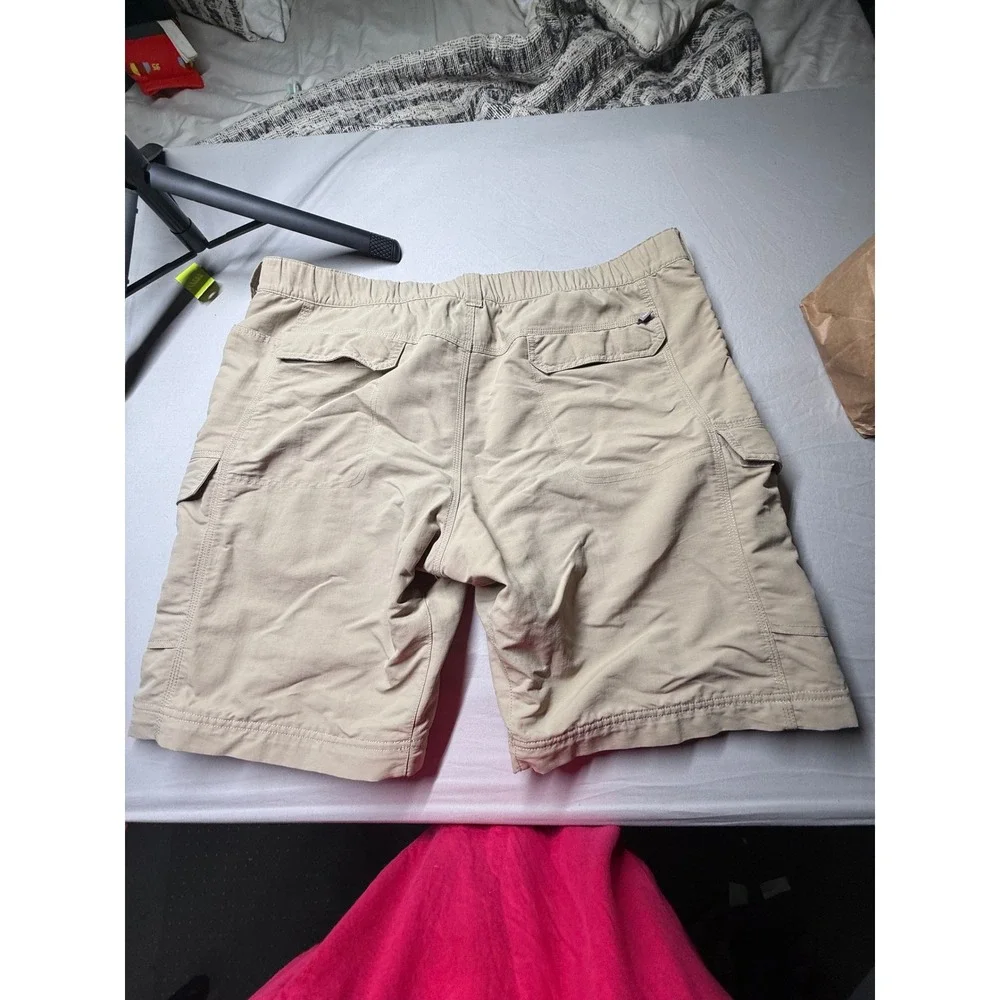 The North Face Mens Cargo Shorts 36 Tan Khaki Nylon Hiking Outdoor Travel A4J0